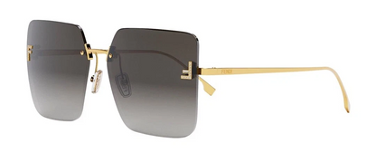 FENDI FE4082US 30B Crystal Endura Gold Gradient Smoke Lens Women Sunglasses