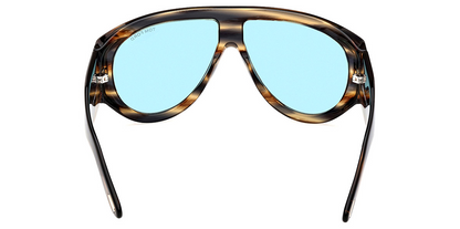 Tom Ford BRONSON FT 1044 Striped Brown/Blue 56V Sunglasses New 60mm