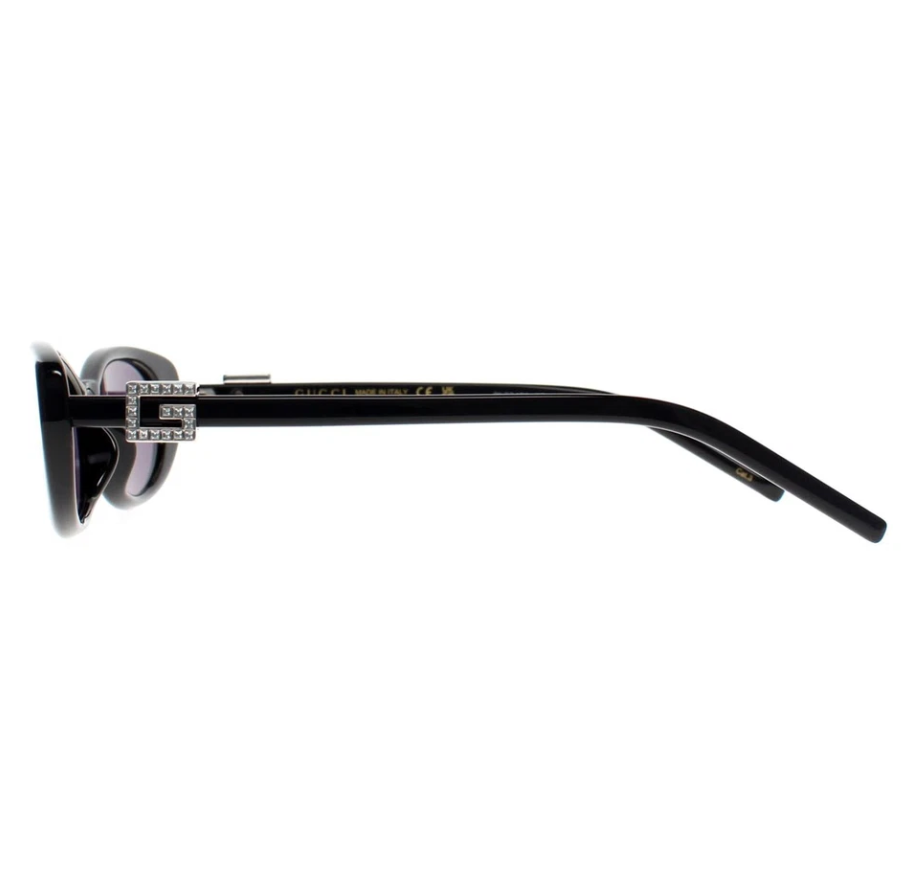 Gucci Sunglasses GG1680S 002 Black with Silver Crystal Stud Detail Gray