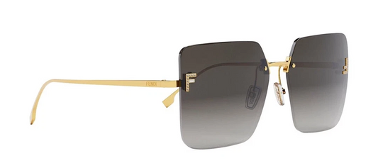 FENDI FE4082US 30B Crystal Endura Gold Gradient Smoke Lens Women Sunglasses