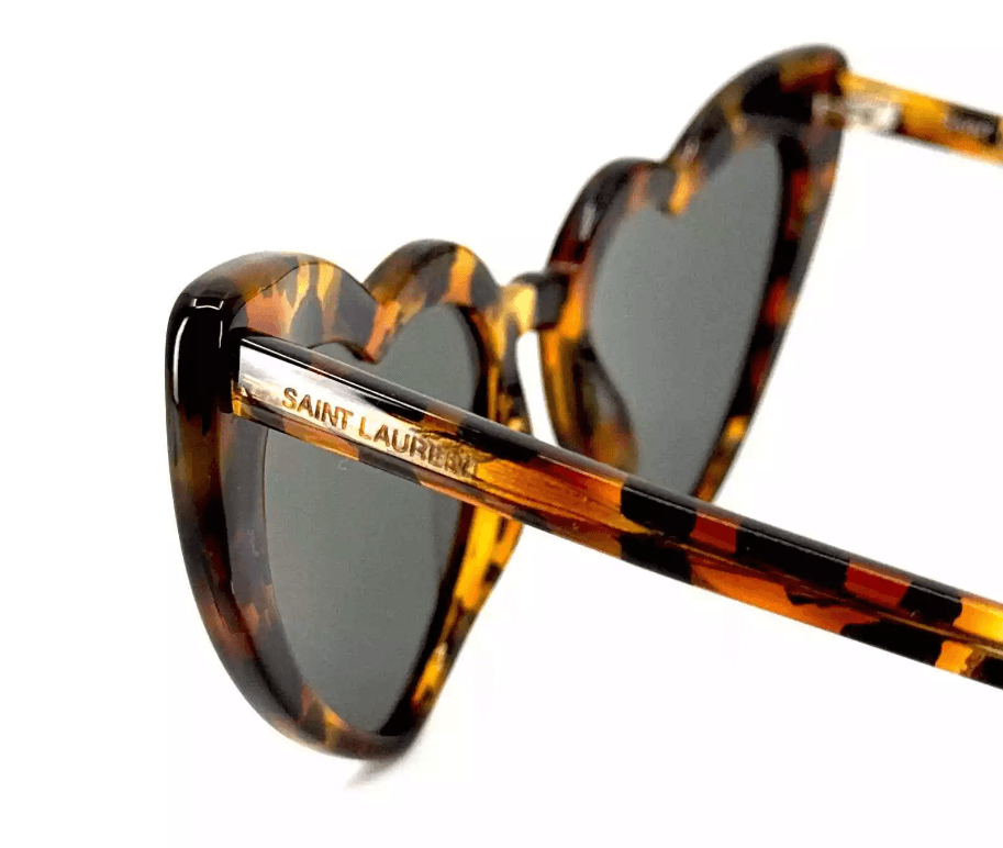 Saint Laurent Sl181 LOULOU 006 Havana Heart Sunglasses Authentic - ModaBlvck