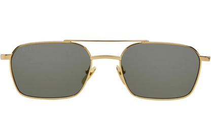 Gucci GG1804S 001 Sunglasses Women's Gold/Grey Lenses Pilot Style 54-mm