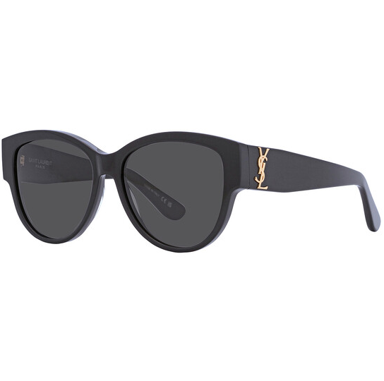 Saint Laurent Grey Oval Ladies Sunglasses SL M3 002 55