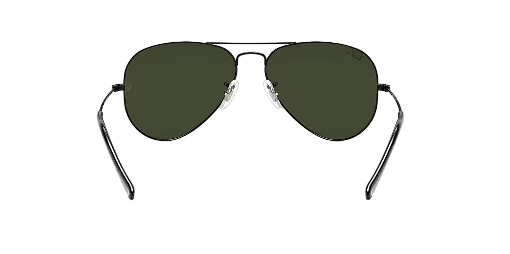 Ray Ban 3025 002/58 Black Classic Aviator Sunglasses Polarized 58 mm