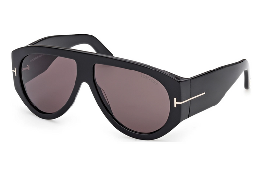 TOM FORD TF 1044 Bronson Sunglasses 01A Black Gray lenses 60 New