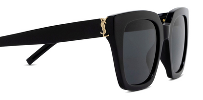 SAINT LAURENT SL M143 001 Black Grey Women's 51 mm Sunglasses