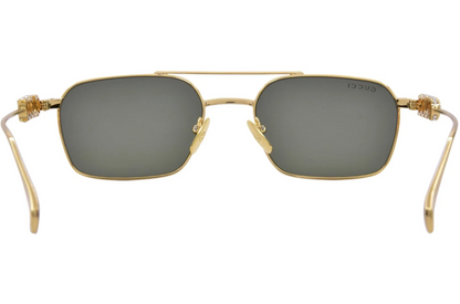 Gucci GG1804S 001 Sunglasses Women's Gold/Grey Lenses Pilot Style 54-mm