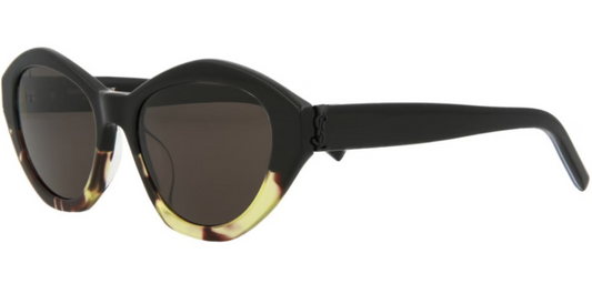 Saint Laurent SL M60-004 Havana/Black/Black Cat Eye Sunglasses