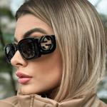 GUCCI GG1325S 001 Rectangular Squared Womens Sunglasses - ModaBlvck