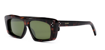 Celine Bold 3 Dots CL40259I 52N Shiny Dark Havana/Green