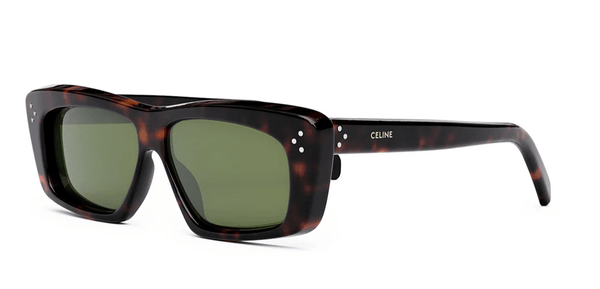 Buy Celine Bold 3 Dots CL40259I 52N Shiny Dark Havana/Green 