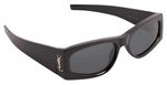 Saint Laurent Sunglasses SL-M140/F-001 Rectangle Black Frame Grey Lens - ModaBlvck