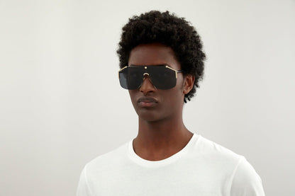 Gucci GG0291S 001 Gold and Black Men's Sunglasses