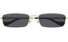 Gucci GG1600S 001 56 Sunglasses Gold Gray