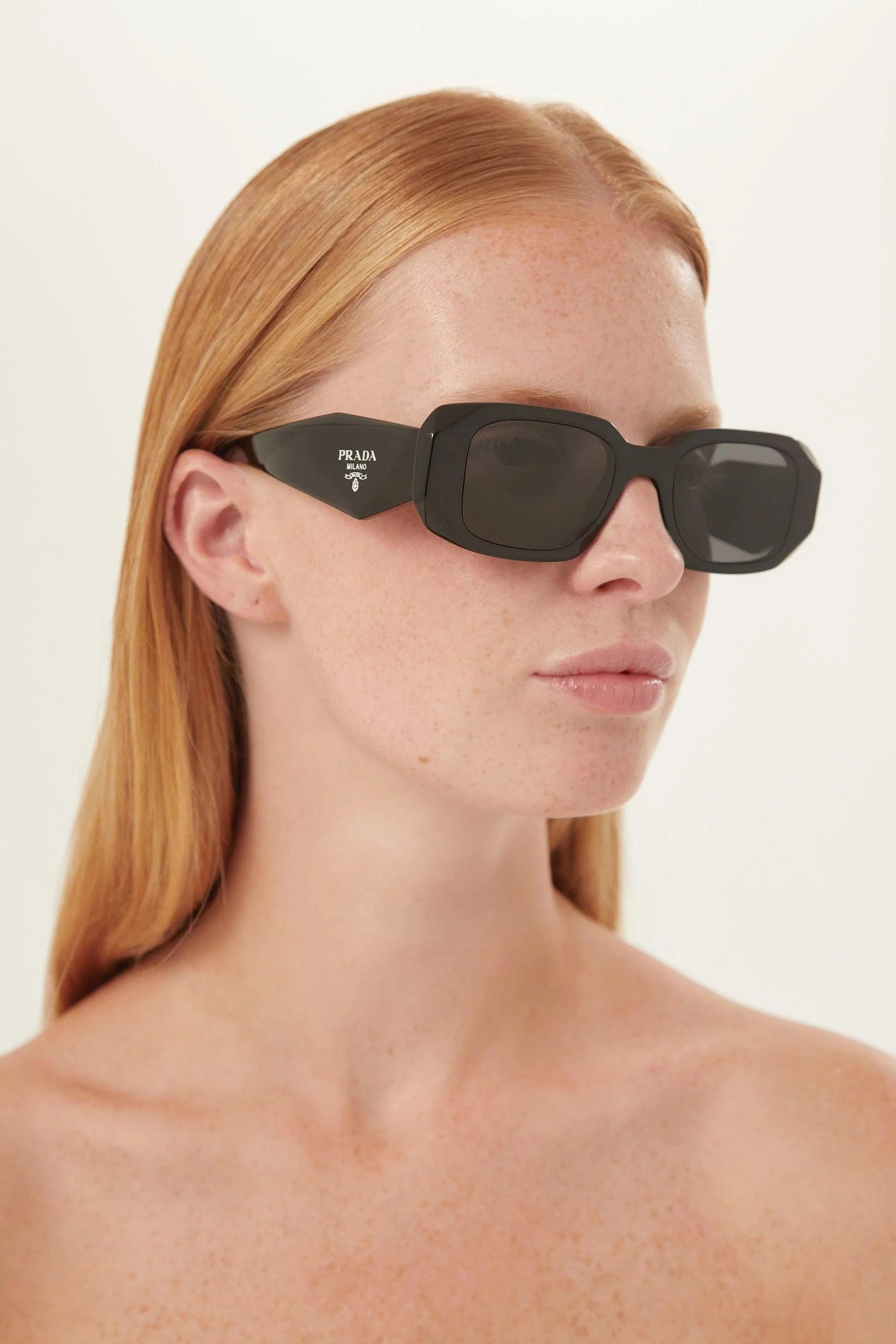 Prada PR 17WS 1AB5S0 Black Sunglasses - ModaBlvck