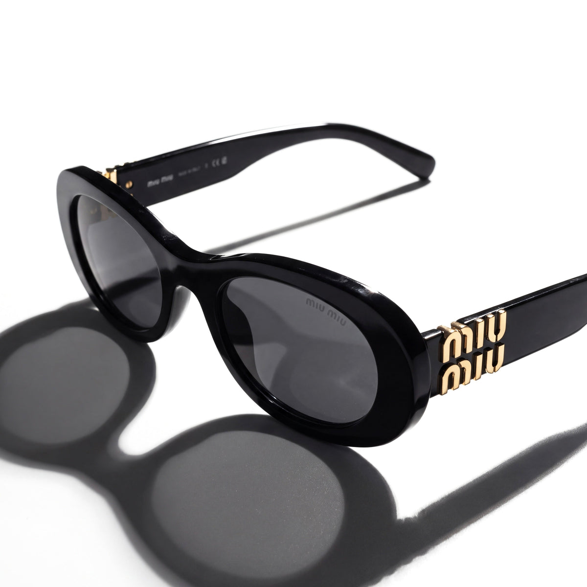 MIU MIU Sunglasses MU06ZS 1AB5S0 50mm Black / Dark Grey Lens