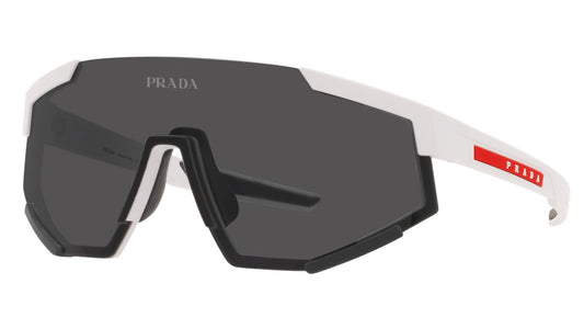 Prada PS04WS White Linea Rossa Shield Visor Sunglasses