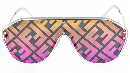 Fendi FE0039U Multicolor Monogram Aviator Sunglasses