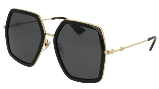Gucci GG0106S 56mm Square Black Sunglasses