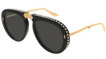 Gucci GG0307S Grey Crystals Engraved Sunglasses - ModaBlvck