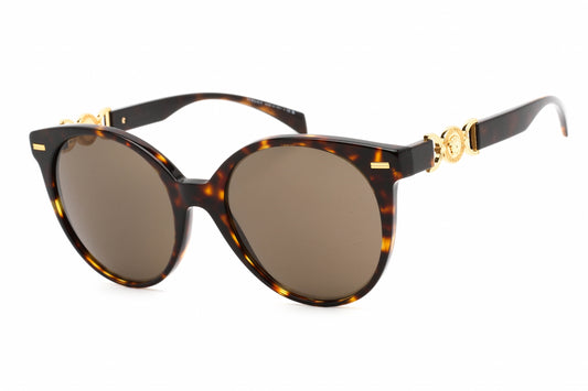 Versace 0VE4442 108/3 DARK HAVANA / BROWN Women Cat eye Sunglasses
