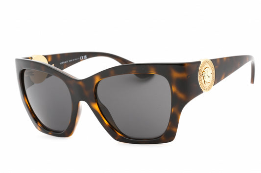 Versace 0VE4452 108/87 DARK HAVANA / DARK GREY Women Cat eye Sunglasses