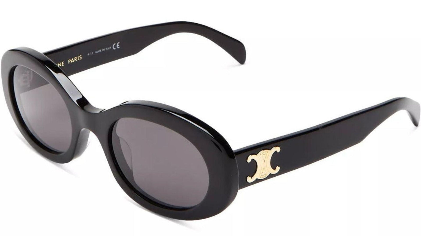 Celine Cl40194U Oval Cat Eye Black Sunglasses - ModaBlvck