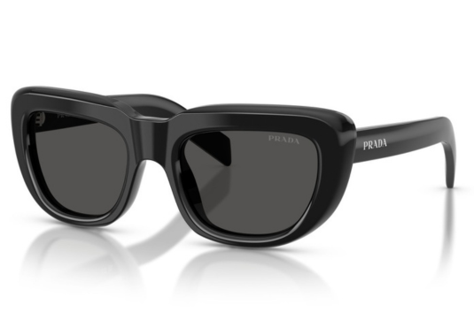 PRADA PR D07S 16K08Z Black Dark Grey 53 mm Women's Sunglasses