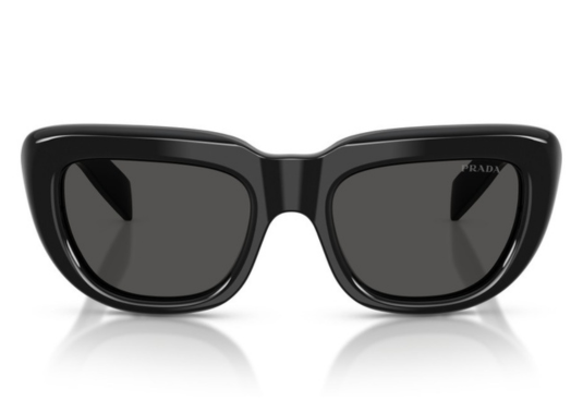 PRADA PR D07S 16K08Z Black Dark Grey 53 mm Women's Sunglasses