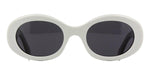 Celine Cl40194U 25A Oval Cat Eye White Sunglasses - ModaBlvck