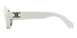 Celine Cl40194U 25A Oval Cat Eye White Sunglasses - ModaBlvck