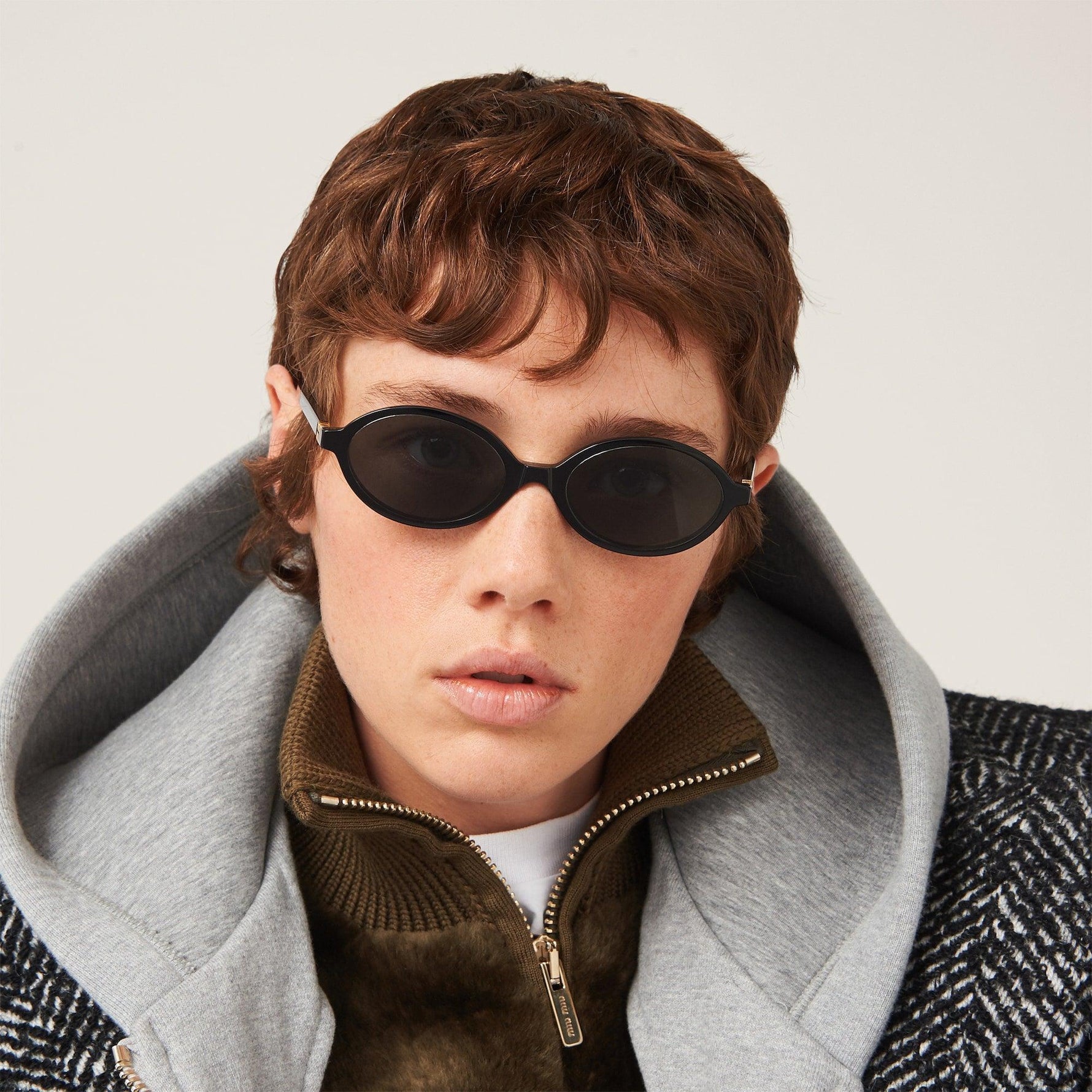 Miu Miu MU04ZS 1AB5S0 Women’s Sunglasses Black - ModaBlvck