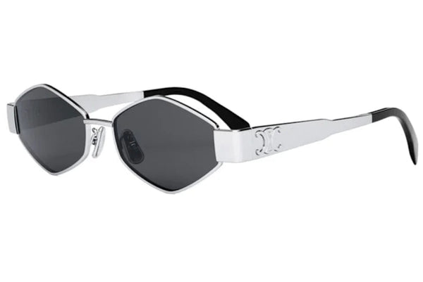 Buy Celine CL40254U 16A Metal Triomphe Silver Gray at best  display picture 2