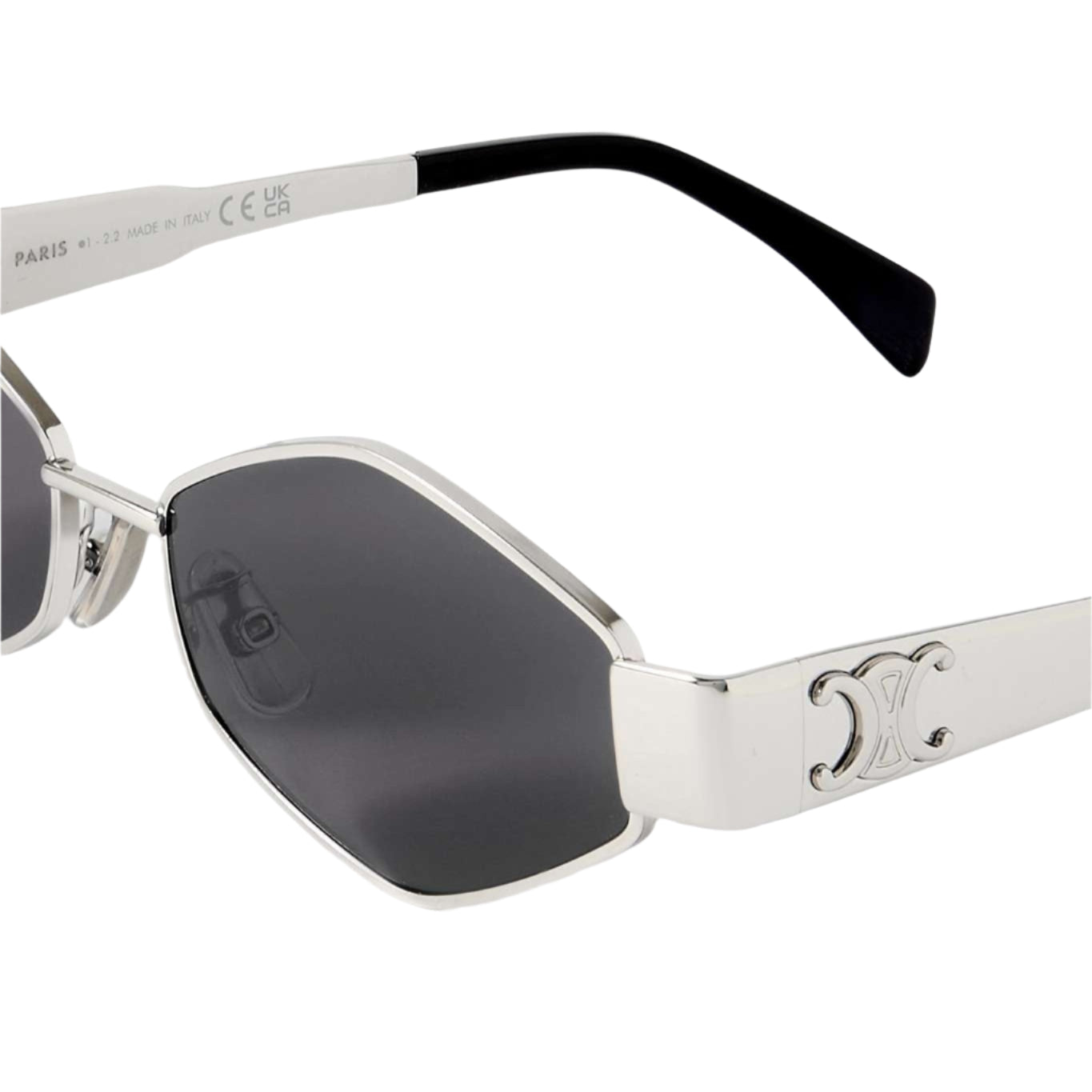 Celine CL40254U 16A Metal Triomphe Silver Gray