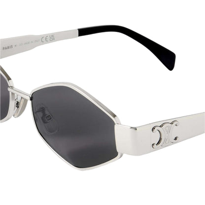 Celine CL40254U 16A Metal Triomphe Silver Gray