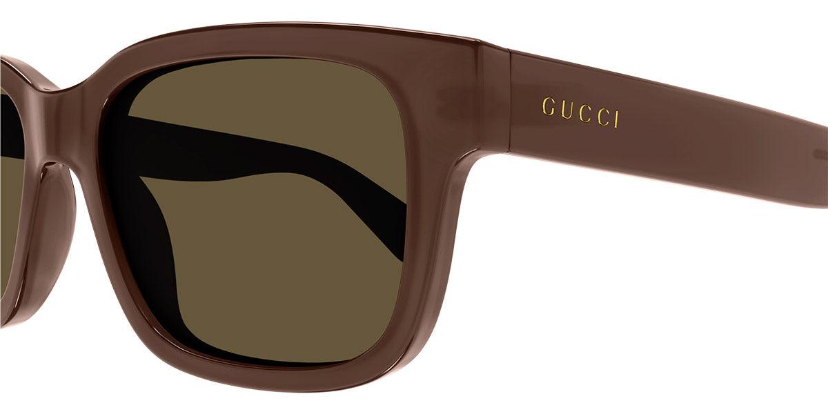 美品 GUCCI sunglasses brown stone case GUCCI Gg0784s 0784 Brown Havana Yellow Oversized Runway Unisex 001