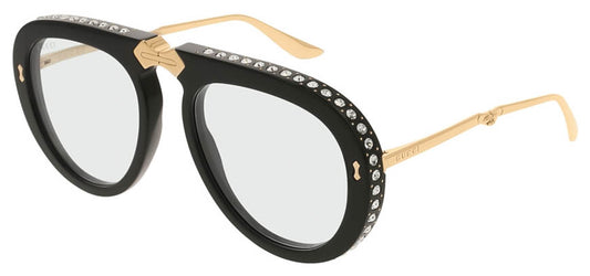 Gucci GG0307S 002 Clear Crystal Sunglasses