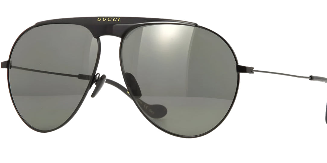 Gucci GG0908S-004 Seasonal Aviator Black/Gray Sunglasses