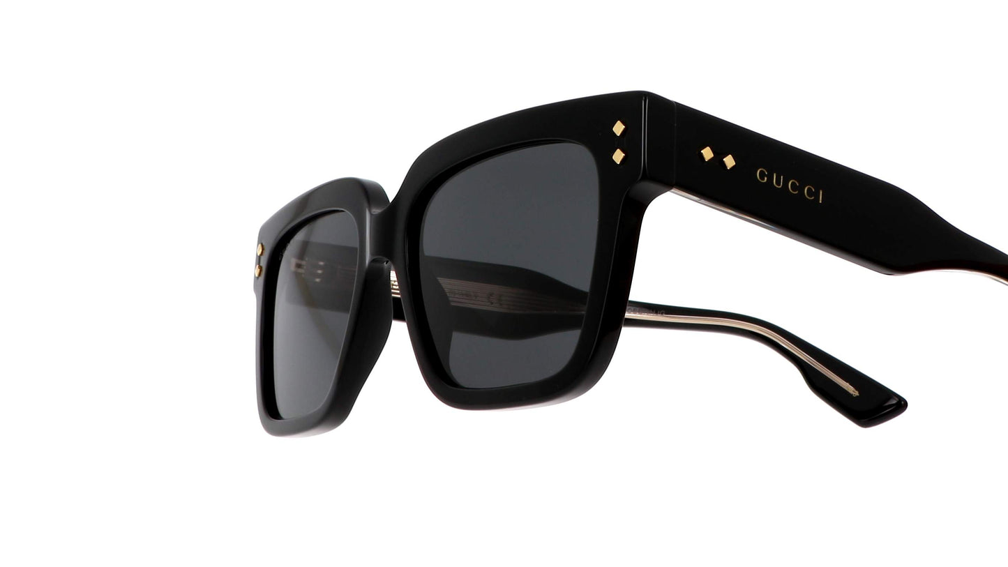 Gucci GG1084S 001 Square Quilted Thick Rim Sunglasses