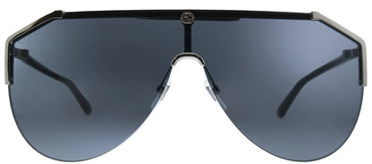 Gucci GG0584S 001 Ruthenium Shiny Black Grey Sunglasses