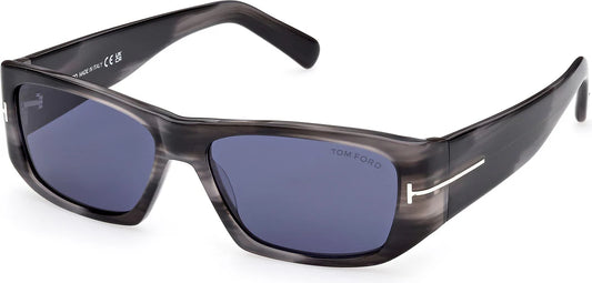 Tom Ford FT0986 Sunglasses in Black Havana/Blue