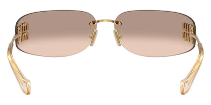 Miu Miu MU A51S 5AK20P Rimless Rectangle Sunglasses Gold / Rose Gradient