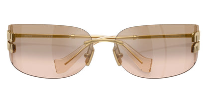 Miu Miu MU A51S 5AK20P Rimless Rectangle Sunglasses Gold / Rose Gradient