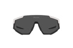Prada PS04WS White Linea Rossa Shield Visor Sunglasses - ModaBlvck