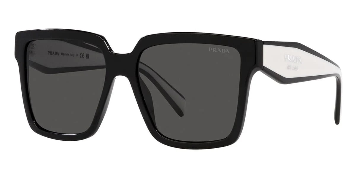 Prada PR 24ZS 1AB550 Black Oversized Sunglasses – ModaBlvck Prada PR 24ZS 1AB550 Black Oversized Sunglasses – ModaBlvck