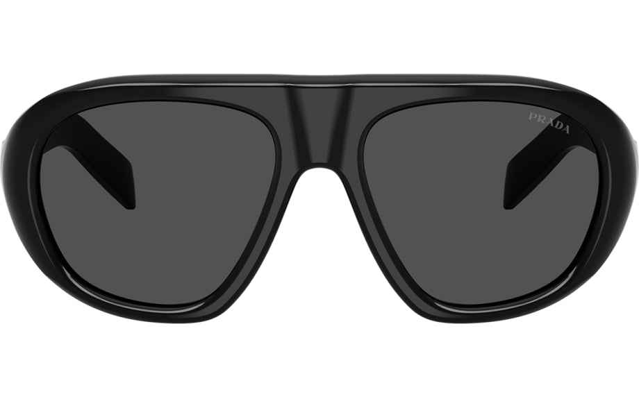 Prada PR C05S 16K08Z Pilot Sunglasses Black / Dark Grey Lens