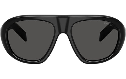 Prada PR C05S 16K08Z Pilot Sunglasses Black / Dark Grey Lens