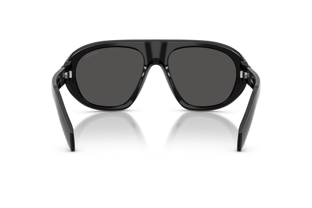 Prada PR C05S 16K08Z Pilot Sunglasses Black / Dark Grey Lens