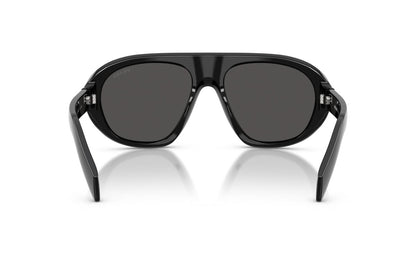 Prada PR C05S 16K08Z Pilot Sunglasses Black / Dark Grey Lens