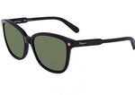 Salvatore Ferragamo SF815/S Black Wayfarer Feline Sunglasses - ModaBlvck